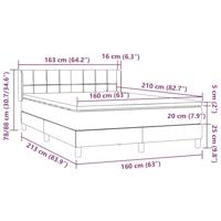 Boxspring met matras fluweel donkerblauw 160x210 cm - thumbnail