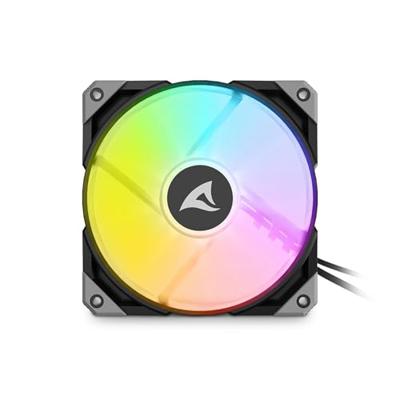 Sharkoon rebel f50 pwm rgb case fan (zwart, 120 x 120 x 25 mm)
