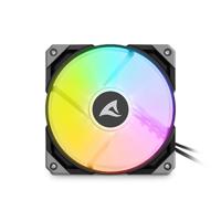 Sharkoon rebel f50 pwm rgb case fan (zwart, 120 x 120 x 25 mm) - thumbnail