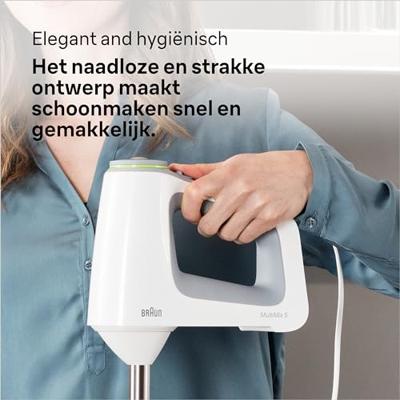 Braun HM5107WH MultiMix 5 Handmixer 750W Wit/Grijs - thumbnail