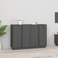 Dressoir 120x35x80 cm massief grenenhout grijs - thumbnail