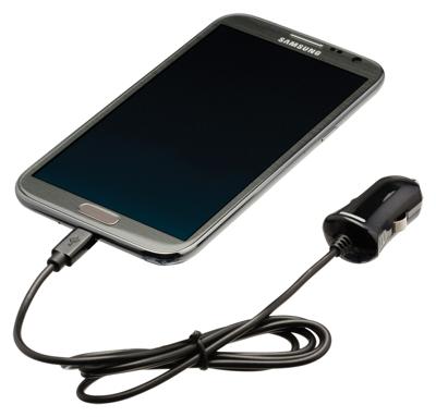 Valueline VLMB60890B10 Micro-usb-autolader Micro Usb Male - 12v Autoaansluiting 1,00 M Zwart 2.1a