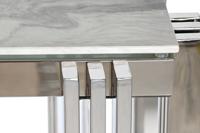 Wandtafel DKD Home Decor Kristal Zilverkleurig Staal Wit 120 x 45 x 78 cm - thumbnail