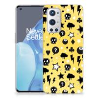Silicone Back Case OnePlus 9 Pro Punk Geel - thumbnail