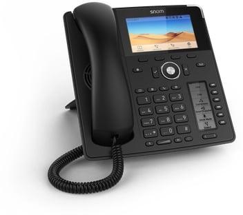 Snom D785 IP-telefoon, SIP bureautelefoon Color + SmartScreen, 12 SIP identiteiten sensor haak schakelaar, Bluetooth, USB, 48 self-labeling toetsen (12 fysiek), Zwart, 00004349
