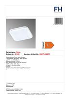 Fischer & Honsel Vierkante led plafonnièrePorto 29,5cm - 21125 - thumbnail