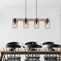 Globo Houten hanglampLila 4-lichts - 15555-4H - thumbnail