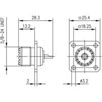 Telegärtner 100024344 100024344 UHF-connector Bus, inbouw 50 Ω 1 stuk(s) - thumbnail