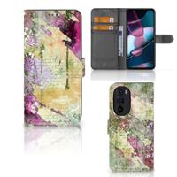 Hoesje Motorola Edge 30 Pro Letter Painting | Portemonnee hoesje - thumbnail