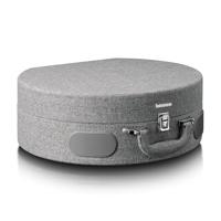 Houten retro platenspeler met ingebouwde speakers, Bluetooth® en AT3600L cassette Grijs - thumbnail