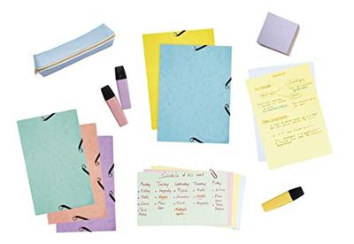 Exacompta Aquarel elastomap uit glanskarton, ft A4, met 3 kleppen en elastiek, in geassorteerde kleuren