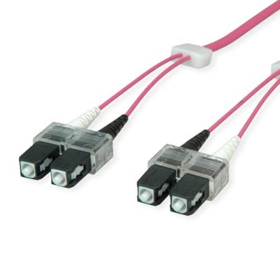 saCon glasvezel LED patchkabel duplex 50/125µm OM4, SC/SC, violet, 1 m