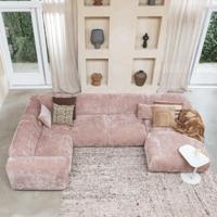 WOOOD Hoekbank 'Cloud' Hoek Links, Chenille, kleur Roze - thumbnail