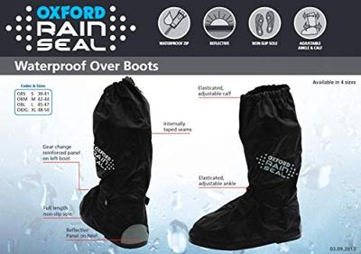 OXFORD regen laarzen overschoen rain overboots unisex black xl/48-50