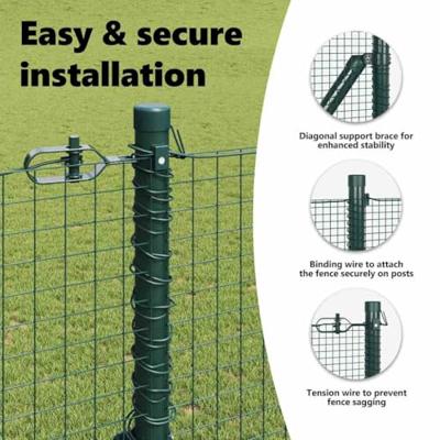 VidaXL Afrasteringspaal groen 25 x 1 m (25 x 25 mm gaas) staal