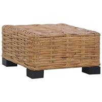 VidaXL Salontafel 47x47x28 cm natuurlijk rattan - thumbnail