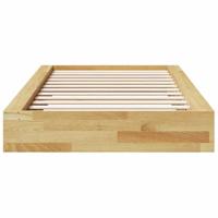 Bedframe zonder matras 90x190 cm massief hout eiken - thumbnail