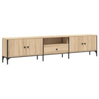 Tv-meubel met lade 200x25x44 cm bewerkt hout sonoma eikenkleur - thumbnail
