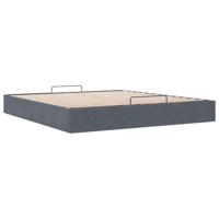 Ottoman bedframe zonder matras 200x200 cm fluweel donkergrijs - thumbnail