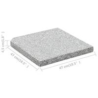 Parasolvoetplaat vierkant 25 kg graniet grijs - thumbnail
