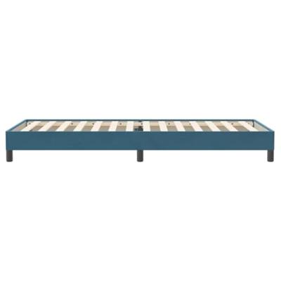 Boxspring zonder matras fluweel donkerblauw 90x220 cm