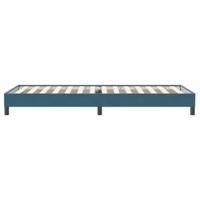 Boxspring zonder matras fluweel donkerblauw 90x220 cm - thumbnail