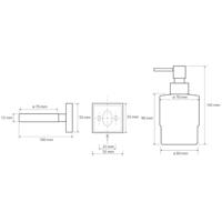 Zeepdispenser Sapho X-Square Hangend 200 ML Chroom / Melkglas - thumbnail