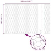 Hexagon Hek Zilver 1.4 x 50 m Gegalvaniseerd staal - thumbnail