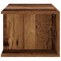 Tv-meubel met LED 90x39x30 cm bewerkt hout oud hout - thumbnail