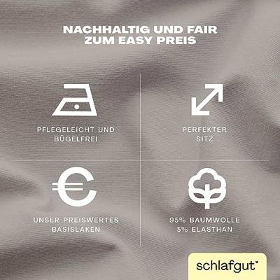 Schlafgut Schlafgut EASY Jersey Elasthan Hoeslaken M - 120x200 - 130x220 496 Sand Mid - thumbnail