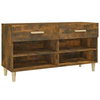 VidaXL Schoenenkast 102x35x55 cm bewerkt hout gerookt eikenkleurig - thumbnail