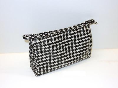 Toilettas Pied de poule zwart/wit