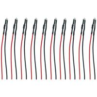 TAMS Elektronik 81-30255-10-C LED Met aansluitdraden Oranje, Doorschijnend 10 stuk(s) - thumbnail
