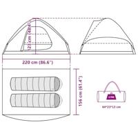 Koepeltent 2-persoons waterdicht camouflage - thumbnail