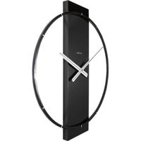 NeXtime NE-3195ZW Wandklok 50.8x58.2x4.3, Hout/Steel, Zwart - thumbnail