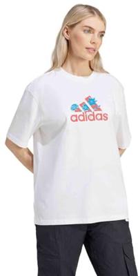 Dames-T-Shirt met Korte Mouwen Adidas Flower Badge of Sports Gt Maat S