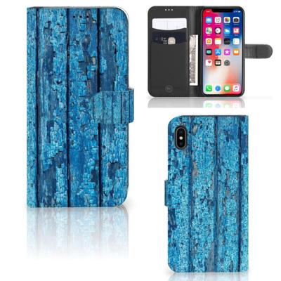 Apple iPhone Xs Max | Book Style Case | Wood Blue