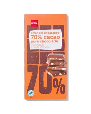 HEMA Chocoladereep 70% puur amandel sinaasappel 90gram