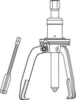 Gedore 1748181 Poelietrekker Spanbereik: 80 mm Aantal haken: 3 - thumbnail