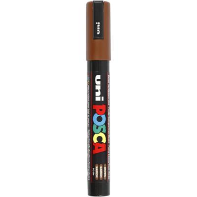 Uni-Posca Posca marker, afm pc-5m, lijndikte 2,5 mm, medium, bruin, 1 stuk