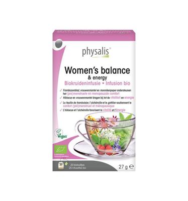 Physalis Women&apos;s Balance & Energy Biokruideninfusie Biobuiltjes