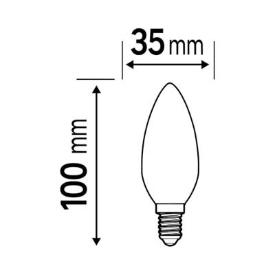 OSRAM HOMELIGHTING 4058075592575 LED-lamp Energielabel D (A - G) E14 Kaars 5.5 W = 60 W Koudwit (Ø x l) 35 mm x 100 mm 3 stuk(s)