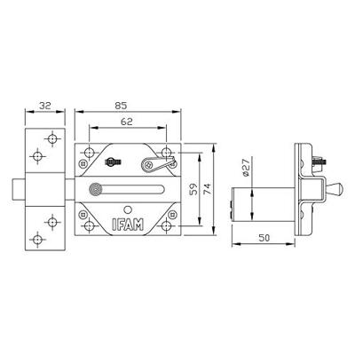 Veiligheidsslot IFAM CS88L M50 Staal Blik Veiligheidsslot IFAM CS88L M50 Staal Blik