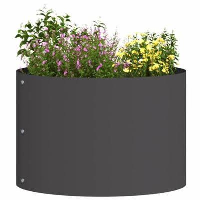 VidaXL Plantenring zwart 30 x 30 x 20 cm koudgewalst staal