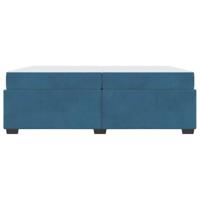Bedframe met matras Donkerblauw 200 x 200 cm Fluweel - thumbnail