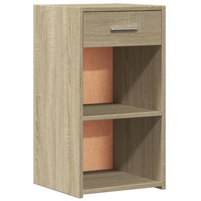 Nachtkastjes 2 st 35x34x65 cm bewerkt hout sonoma eikenkleurig