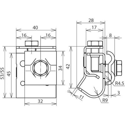 DEHN DRK DUL 8.10 W16.22 STTZN Dakgootklem 1 stuk(s)
