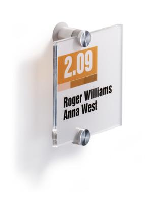 Durable Deur-/infobord | B105xH105mm | controlevenster acryl | achterdeel acryl | 1 stuk - 482019 482019