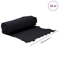 VidaXL Geotextielmembraan 1x10 m polyestervezel zwart - thumbnail