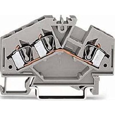 WAGO 281-631 Doorgangsklem 6 mm Spanveer Toewijzing: L Grijs 100 stuk(s)